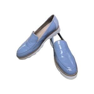 Vionic Women's Kensley Blue Shadow Leather Loafers Preppy Office Work Casual 9.5